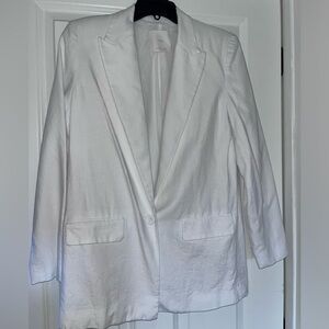 Mango white blazer